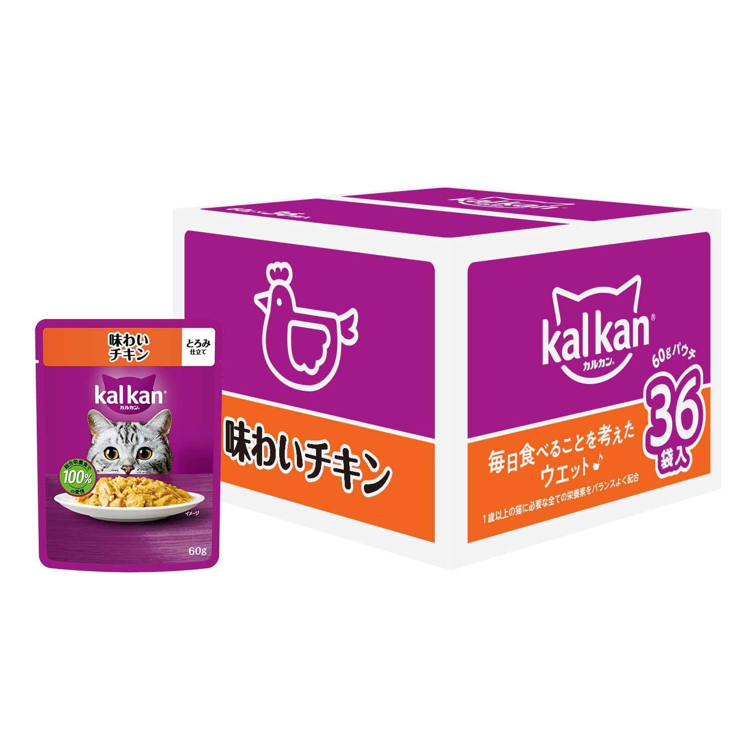 Amazon.co.jp: Kal Kan Pouch for Adult Cats (1 Year+), 2.1 oz (60 g